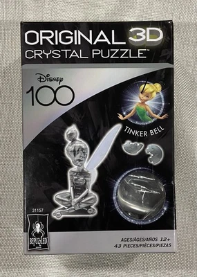 迪士尼 100 Tinker Bell BePuzzled 原装 3D 水晶拼图。  43 件 — 第 1/2 张图片