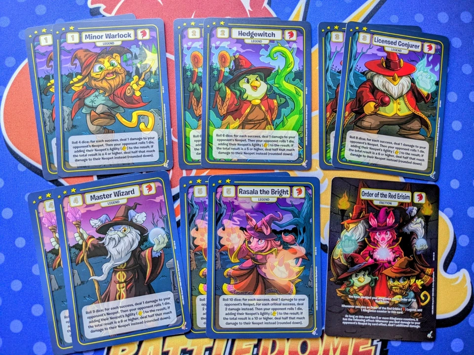 Juego de cartas coleccionables Order Of The Red Erisim Faction Neopets Battledome Foto 1 de 1