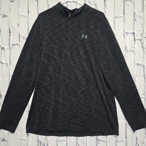 Under Armour Pullover Herren 2XL tailliert schwarz 1/4 Zip Heatgear Gym Performance - Bild 1 von 9