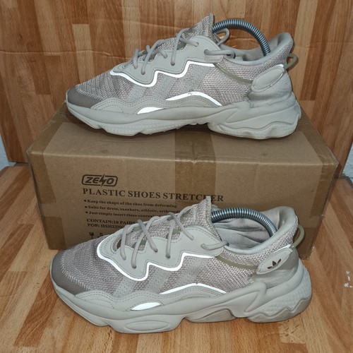 Adidas Ozweego Taglia UK 7 EU 40 2 3 Beige Crema Riflettente Scarpe Uomo