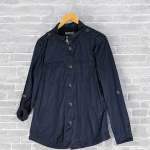 Buffalo David Bitton Women’s Navy Utility Jacket Size M Drawstring Back - Picture 1 of 4
