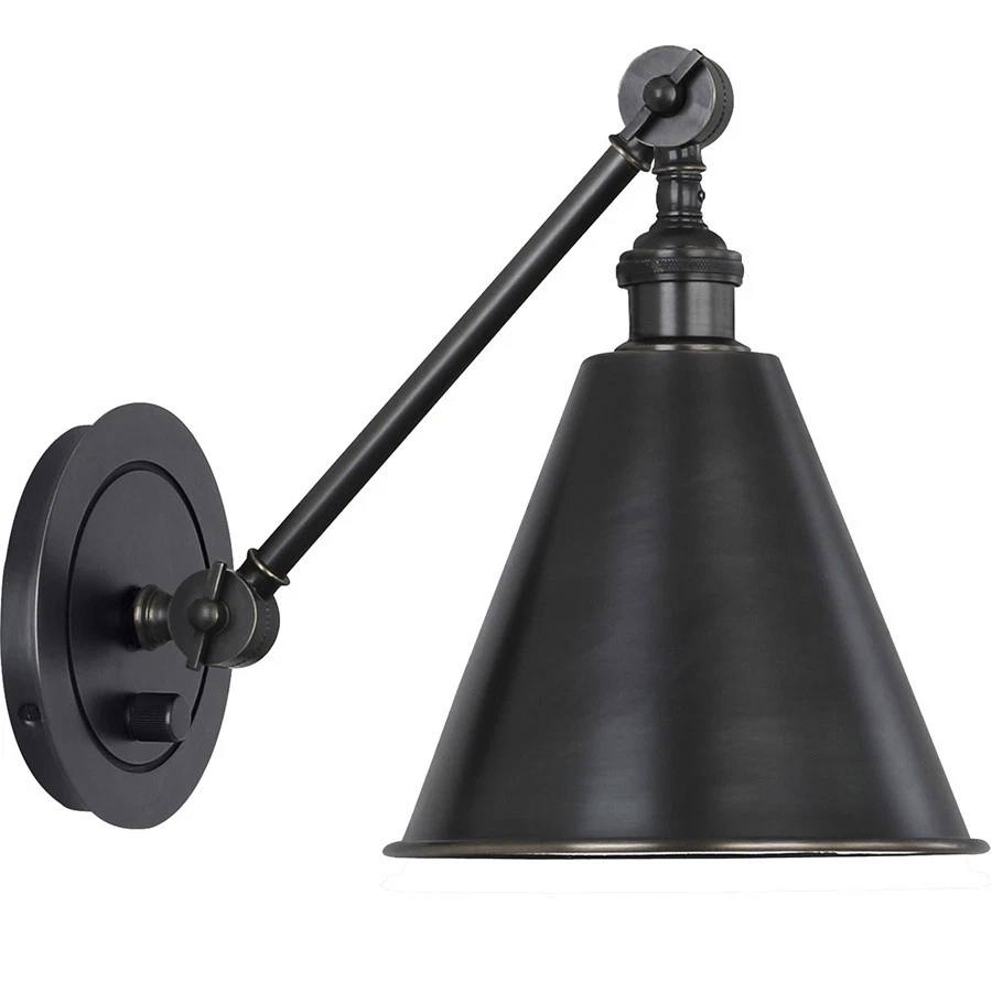 Aplique de pared Robert Abbey aleación 21,5" 1Lt, pátina profunda bronce - Z2417 Foto 1 de 1