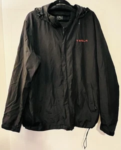 Tesla Stormtech Performance Jacket Employee Large Black Windbreaker Full Zip - Picture 1 of 5