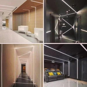 Einputz LED Profil, 4er Pack 3,3ft/1M Aluminium LED Profil mit milchigem Diffusor - Bild 1 von 12