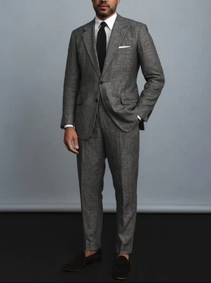 Traje Vintage 2 Piezas 40L Pantalones 32x32 Guy Laroche Gris Parisino Foto 1 de 4