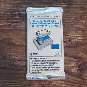 Carta fotografica zinco zero inchiostro 2''x3'' confezione da 10 + foglio calibrazione colori lotto di 5 - Foto 1 di 6