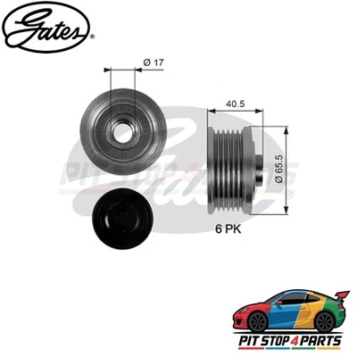 Gates OAP7032 Alternator Freewheel Clutch Fits Saab 9-3 2004-2015 9948513 - Image 1 of 4