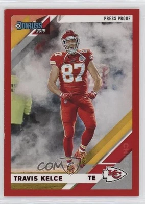 2019 Panini Donruss Photo Variation Press Proof Red Travis Kelce #2V - Image 1 of 2
