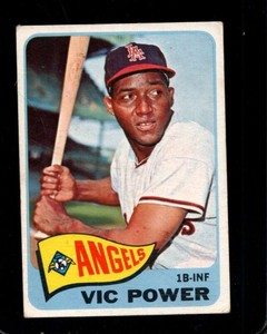 1965 TOPPS #442 VIC POWER VG+ ANGELS UER *X103369