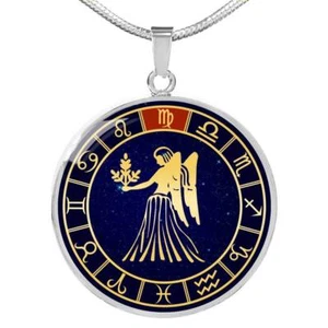 Collar de lujo horóscopo zodiaco Virgo para mujeres regalo de cumpleaños para esposa mamá tía - Imagen 1 de 9