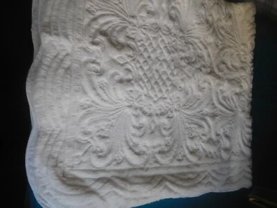 New! Soft Surroundings Chalet Ivory  Faux Fur Embossed Throw 50" X 50" - Image 1 of 2