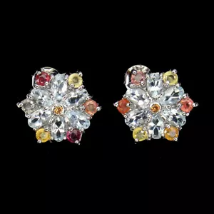 Verano 925 Pendientes Plata Aguamarina 5x3mm Piedra Preciosa Zafiro Joyería - Imagen 1 de 10