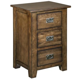 Crafters and Weavers Mission 3 Drawer Nightstand - Walnut - Picture 1 of 4