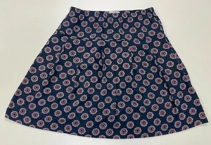 Ann Taylor LOFT Womens Dusty Purple Floral Geometric Print Pleated Skirt Sz S - Picture 1 of 6