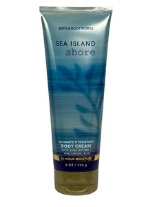 NEW 1 BATH & BODY WORKS SEA ISLAND SHORE WOMEN BODY CREAM 24 HOUR MOISTURE 8 OZ - Picture 1 of 3