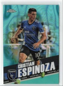 2022 TOPPS CHROME MLS AQUA LAVA CRISTIAN ESPINOZA /299 #87