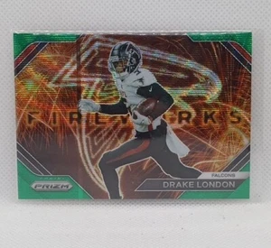 2023 Panini Prizm Fireworks Green Wave Drake London Atlanta Falcons #F-25 - Picture 1 of 2