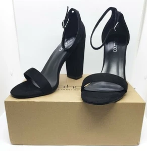 Womens Boohoo Barely There High Heels Black Suede UK Size 6 EU 39 - RRP £25 F/P - Picture 1 of 12