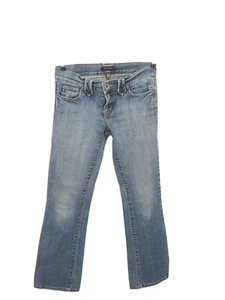 Hot Kiss Jeans Size 5 Boot Cut Low Rise Stretch 30 Thick Stitch Pockets Juniors - Picture 1 of 24