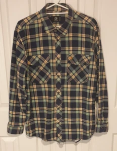 SWANNDRI Button-Up Long Sleeve Flannel Shirt. Blue Check. Size is Adult Large. - Picture 1 of 10