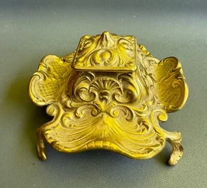 Tintenfass Bronze DEPOSE Frankreich Kerzenständer Dochtschere Historismus Antik - Bild 1 von 15