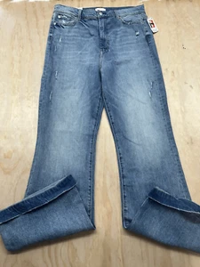 7 For All Mankind Seven Jeans Ultra High Rise Dojo 32 Distressed Jeans NWTs $228 - Picture 1 of 7