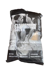 Zipper Performance Compression Socks 2 Pair Nude 2XL 15-20mmHG Open Toe NEW - Picture 1 of 11