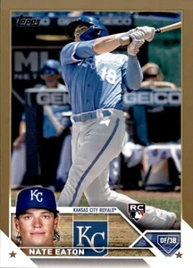 2023 Topps Series 2 Gold Border #557 Nate Eaton 0677/2023 Royals RC - Picture 1 of 1