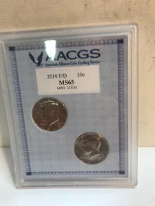 2019 P & D Kennedy 50c AACGS MS65 Very High Grade Rare Find - Picture 1 of 5