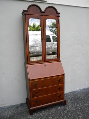 Hollywood Regency Mid Century Tall Secretary Desk by Thomasville 5541 Cover