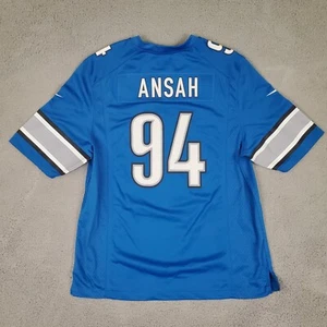 Nike On Field Detroit Lions Ezekiel Ansah 94 Jersey Mens Large Blue Super Clean - Picture 1 of 14