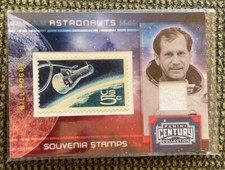 2010 Panini Century Astronauts Bill Pogue  #20 Worn Relic & Stamp 5c 2/250