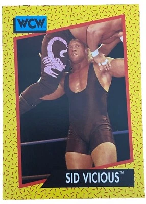 Excellent: Vintage 1991 Impel WCW Sid Vicious Trading Card - Image 1 of 2
