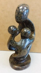 Original AFRICA Family Serpentine MOTHER & CHILDREN Shona Stone Carved ZIMBABWE - Picture 1 of 4