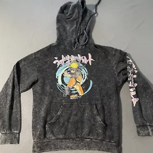 Naruto Shippuden 2007 Hoodie Adult Medium Anime Black Gray Sweatshirt Pullover - Picture 1 of 7