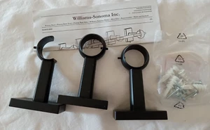 WILLIAMS SONOMA 1,25" ASTA PER TENDE STAFFE DA PARETE - NERO OPACO - Foto 1 di 3