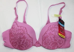 NWT MAIDENFORM PUSH UP and IN bra wonderbra plunging neckline dm9900 ORCHID 34B - Picture 1 of 8