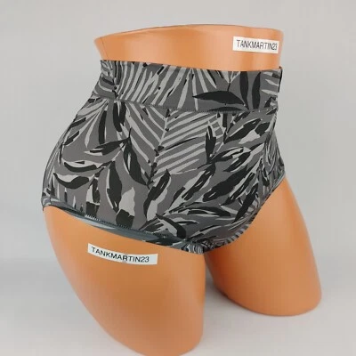 Lane Bryant Cacique Comfort Bliss Calzoncillo Completo Plus Panty 14/16 Negro Gris Hoja Foto 1 de 4