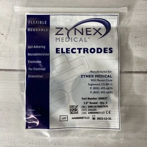 Zynex Medical Tens Unidad 2" Electrodos Almohadillas Redondas 1 Paquete de 4 PN# 300027 - Imagen 1 de 3