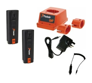 Paslode Original Battery x2 and Charger Set With In-Car Charger For Paslode - Picture 1 of 5