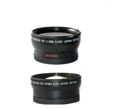 Wide Angle and 2X Telephoto Lens For Panasonic DMC-FZ70 DMC-FZ72 DC-FZ80 DC-FZ82 - Image 1 of 4