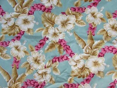 Tropical Hibiscus Cotton Fabric 1+ yard 47291 Crepe Myrtle  - Image 1 of 2