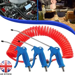 3Pcs Car Truck Air Duster Gun with 6 Metre Recoil Hose, for Dust Cleaning Blue - Picture 1 of 12
