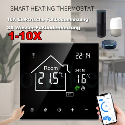 LCD Digital Raumthermostat Raumtemperaturregler Raumregler Fußbodenheizung WLAN - Bild 1 von 4