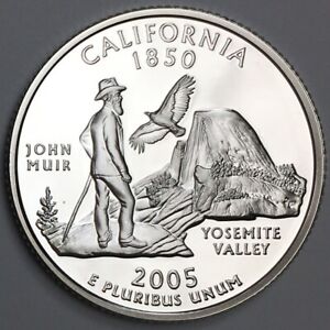 2005-S California Silver Proof State Quarter 90% Silver (UNC) KM#370a SQ31SS