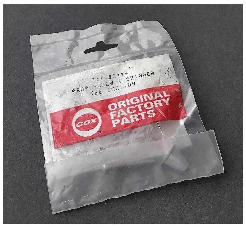 Cox Tee Dee .09 .074 Aluminum Spinner w/screw Cox 2119 Mecoa #968-009B Old Stock - Image 1 of 1