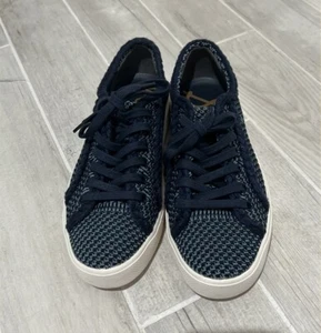 New Sam Edelman Blue Platform Low Top Pull On Fashion Sneakers Shoe Womens - Picture 1 of 6