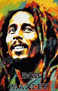 Bob Marley Poster 11x17 Wall Art Reggae Legend Wall Art - Picture 1 of 2