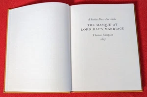 The Masque at Lord Hayes Marriage Thomas Campion 1607 - Scolar Press Facsimile - Picture 1 of 4