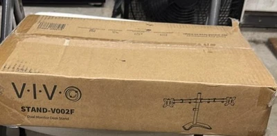 VIVO STAND-V002F Dual Monitor Free Standing Desk Stand - Open Box - Image 1 of 2
